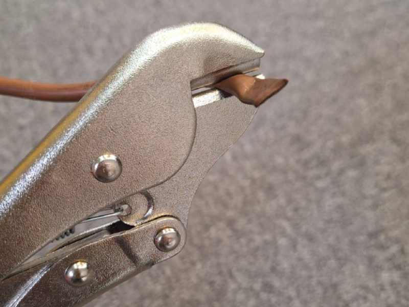 pinch-off locking pliers, Copper Pipe